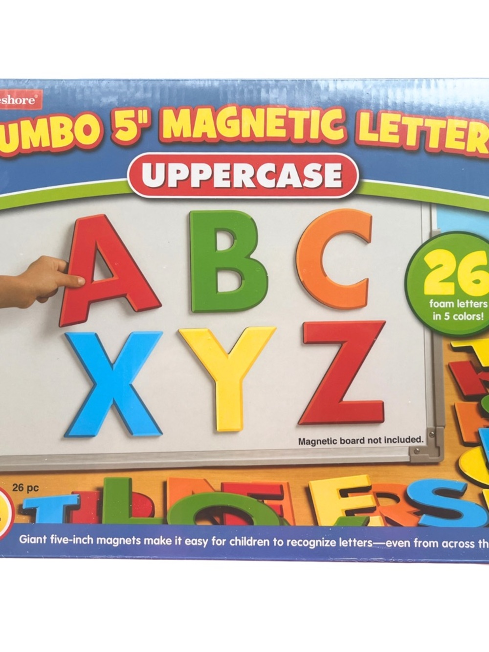 Jumbo 5" Magnetic Uppercase Foam Letters - Multicolor